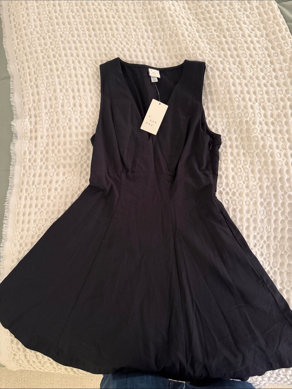 a new day Black Sleeveless V-Neck Fit-and-Flare Dress